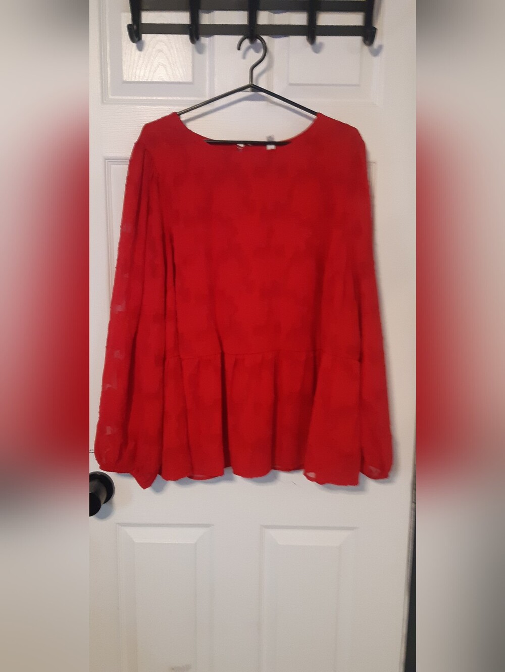 torrid Red A-Line Peplum Blouse